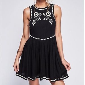 Free People Black Birds of a Feather Dress